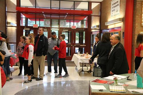 families visit the fulton junior high school 