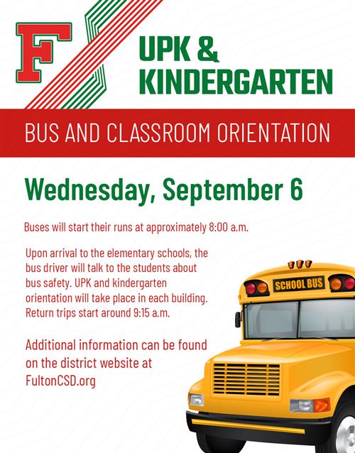 Bus and Classroom Orientation